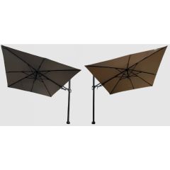 Outlet K: Borek Barletta vrijhangende zweefparasol grijs OF taupe 3x3 meter - Warentuin Collection