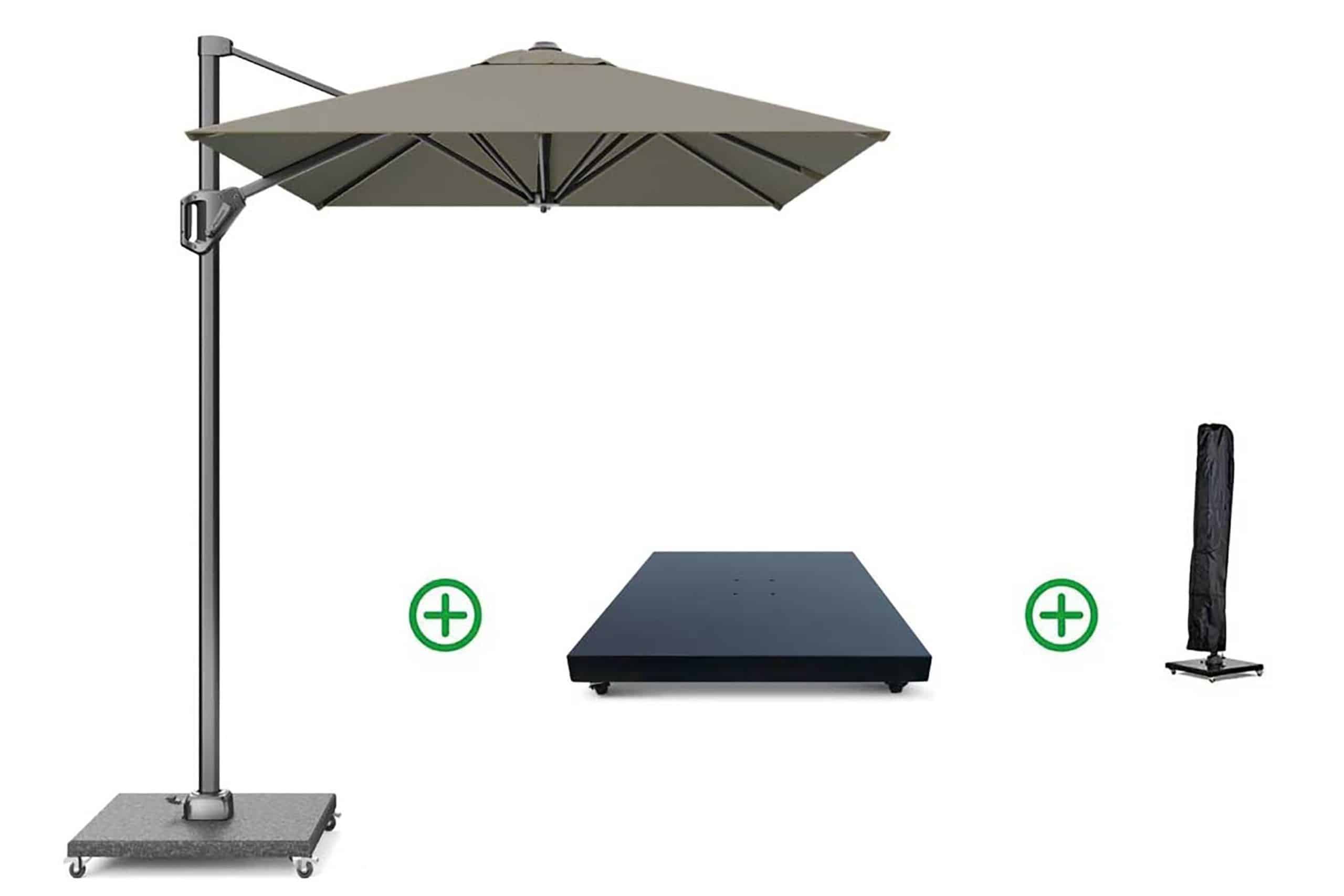 Platinum Voyager zweefparasol 3x2m T1 (incl. voet + hoes) taupe