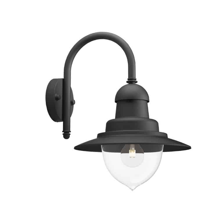 Raindrop buitenwandlamp 1-lichts zwart - Philips