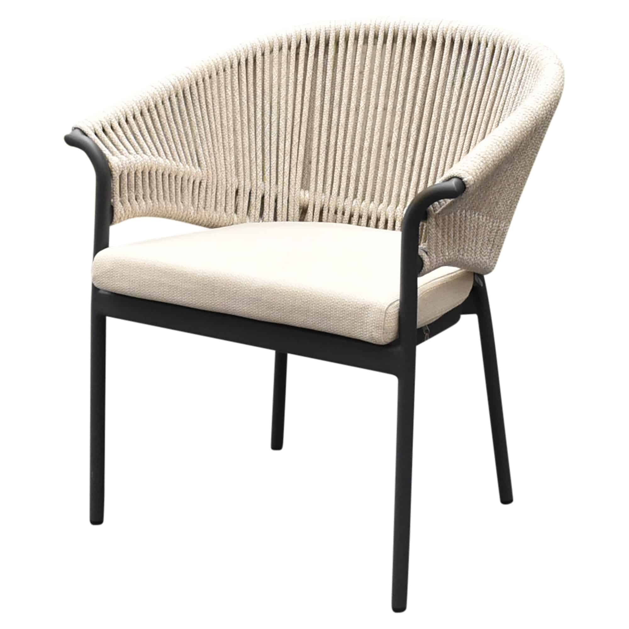 Suns Santorini dining tuinstoel matt royal grey - camel sand