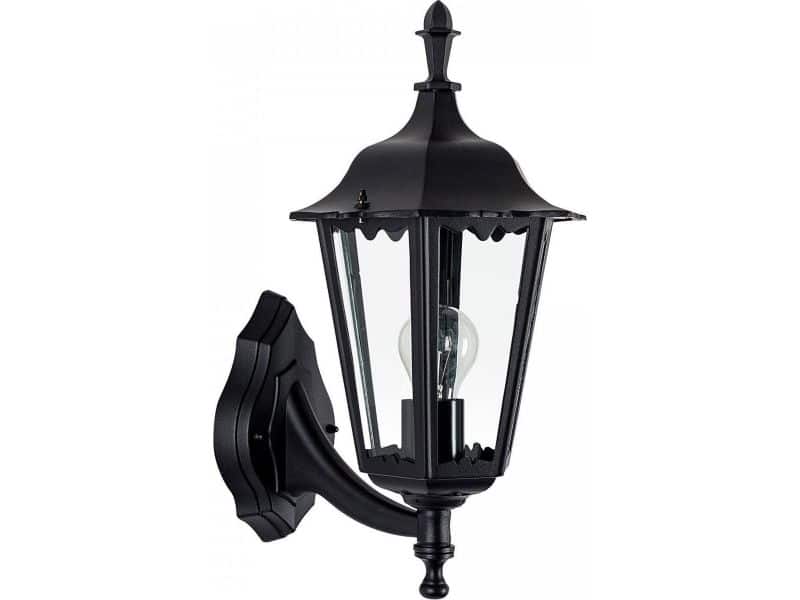 240v muurlamp ancona zwart - Ks verlichting