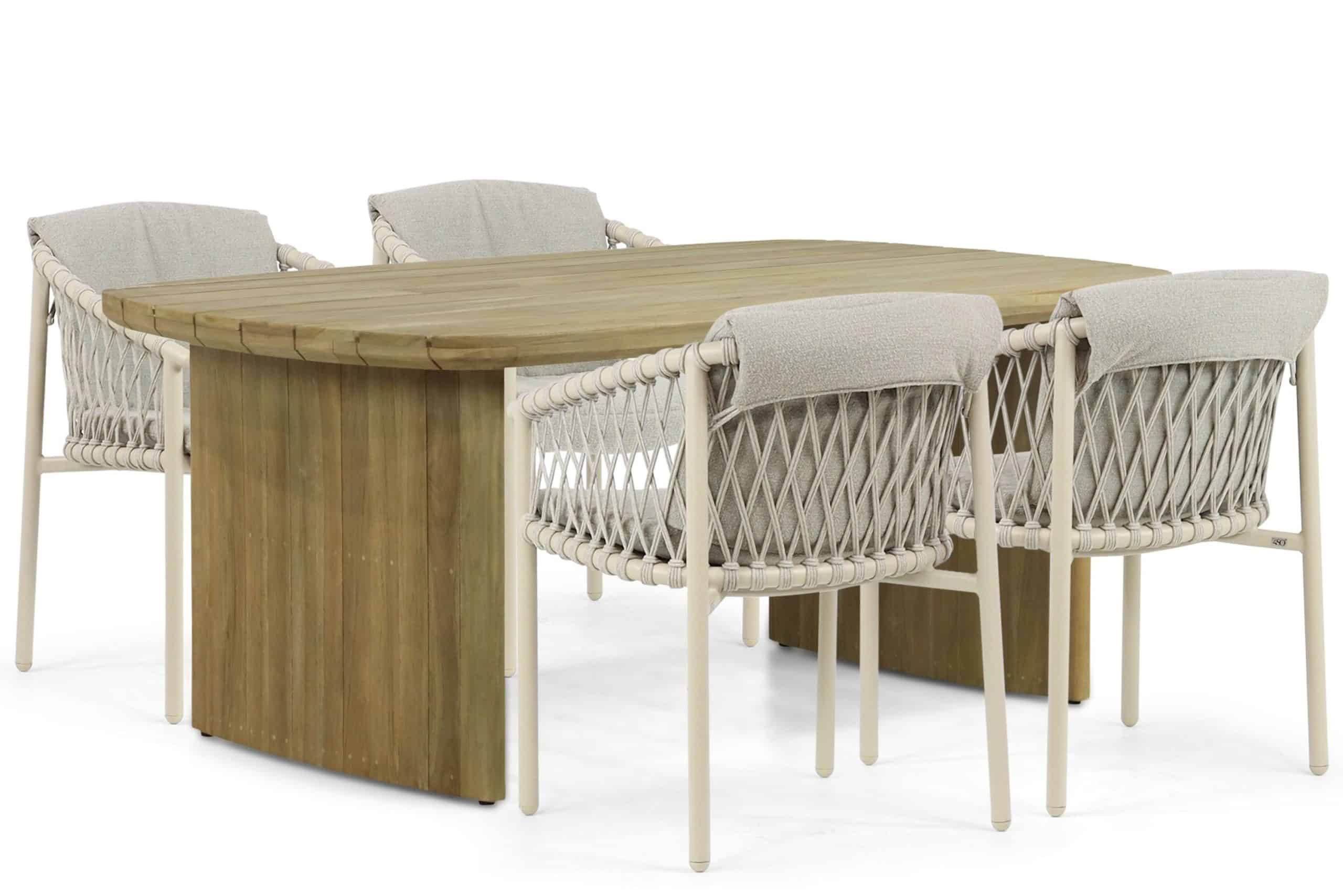 4 seasons outdoor allora/falcon 180 cm dining tuinset 5 delig