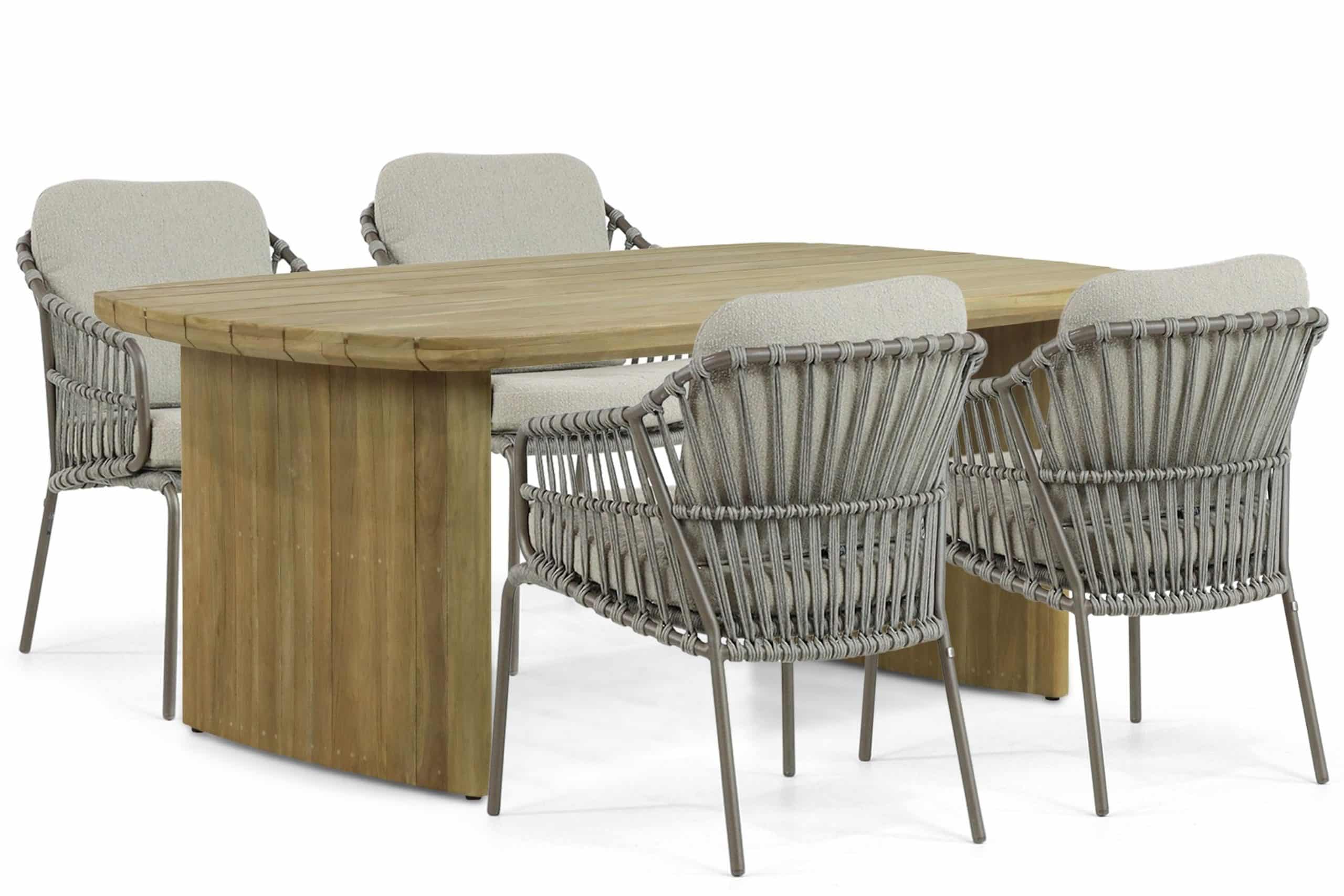 4 seasons outdoor capalbio/falcon 180 cm dining tuinset 5 delig