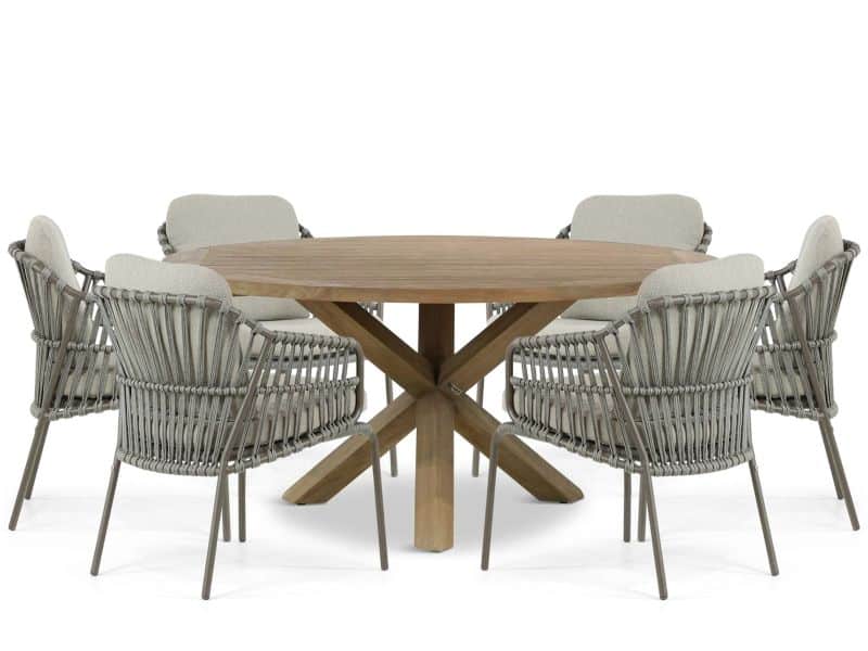 4 Seasons Outdoor Capalbio/Sand City 160 cm dining tuinset 7-delig