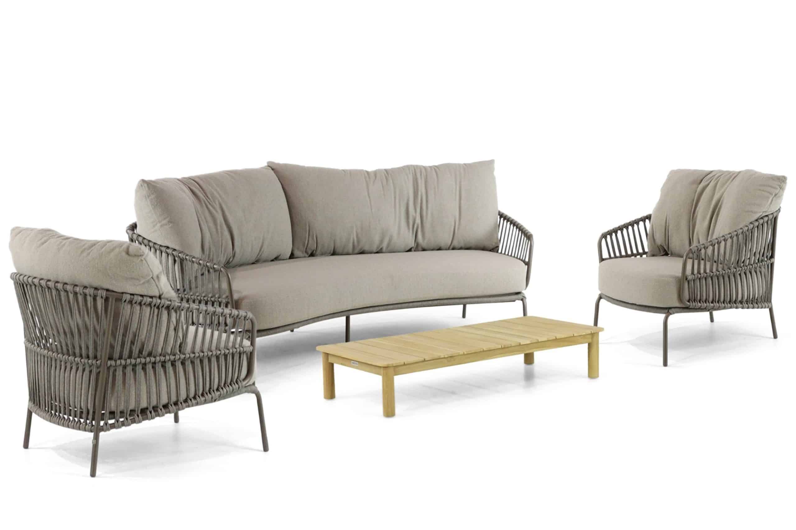 4 seasons outdoor capalbio/sentis 145 cm stoel bank loungeset 4 delig