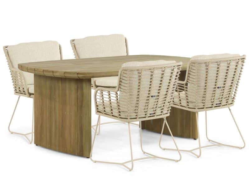 4 Seasons Outdoor Fabrice/Falcon 180 cm dining tuinset 5-delig