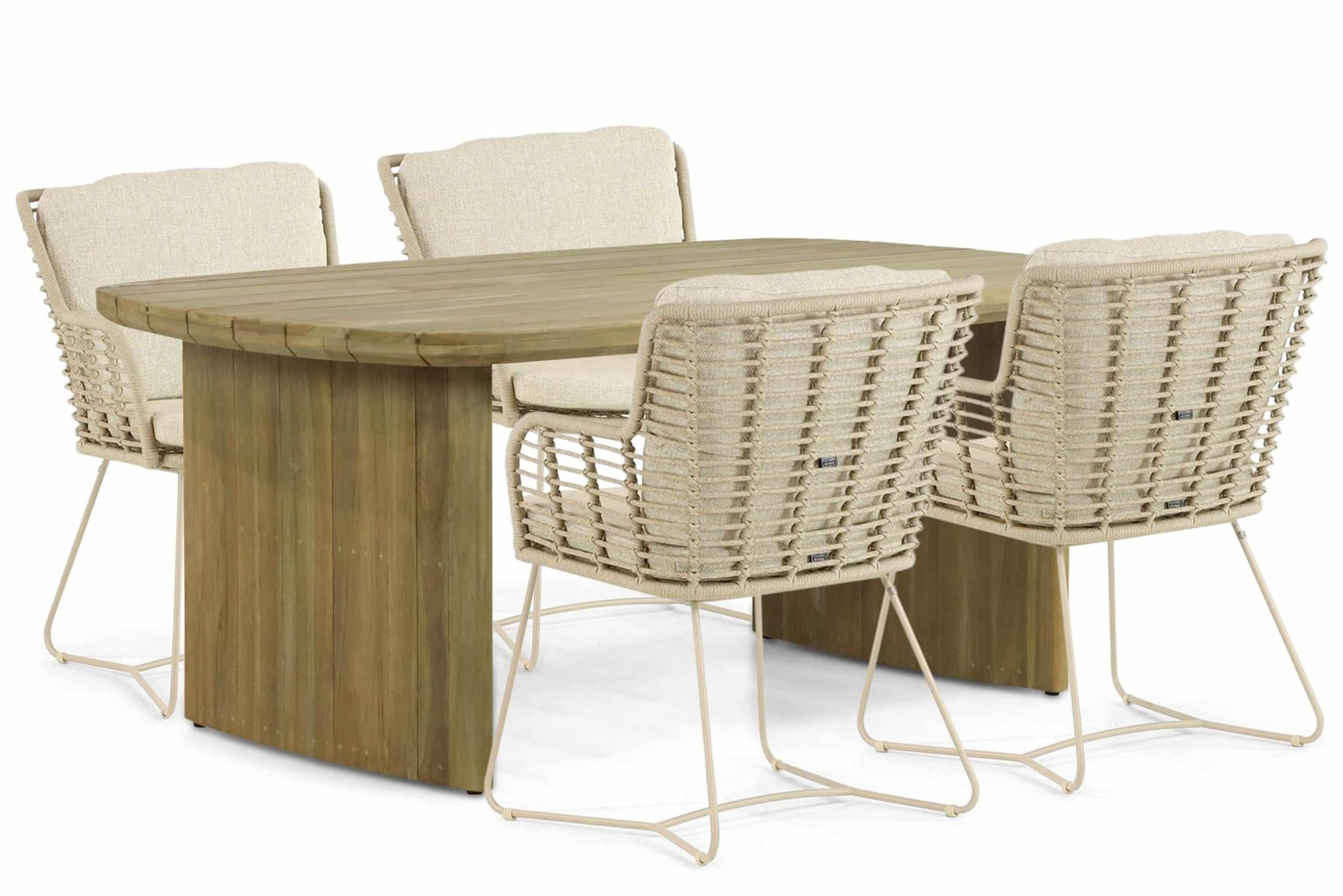 4 seasons outdoor fabrice/falcon 180 cm dining tuinset 5 delig