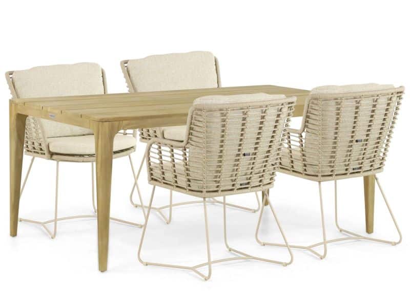 4 Seasons Outdoor Fabrice/Sentis 180 cm dining tuinset 5-delig