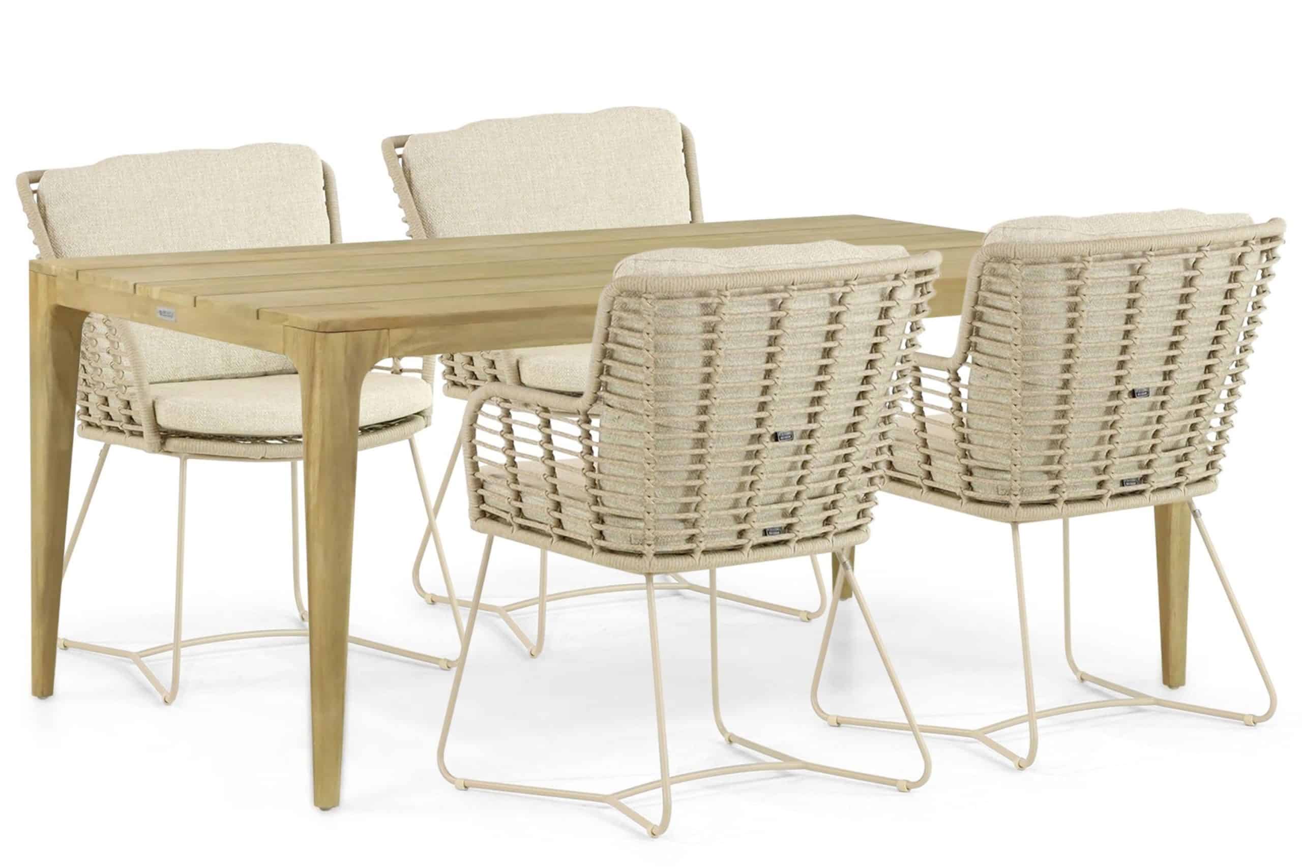 4 seasons outdoor fabrice/sentis 180 cm dining tuinset 5 delig