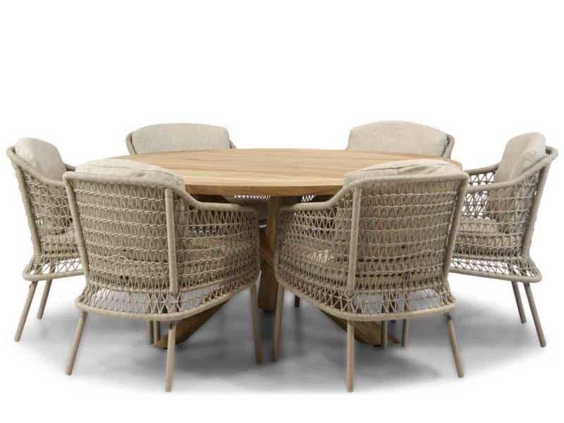 4 Seasons Puccini/Sand City 160 cm dining tuinset 7-delig