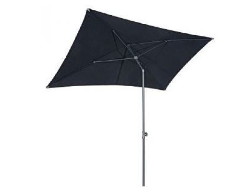 Ancona Stokparasol Rechthoek 135x215 cm zwart - Borek