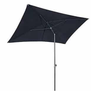 ancona stokparasol rechthoek 135×215 cm zwart borek