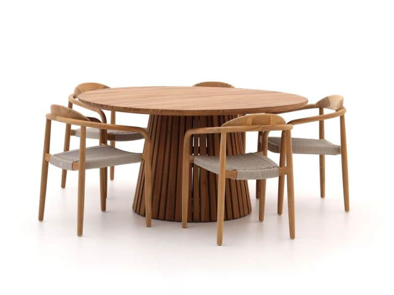 Bellagio Berbaro/Santa Severina ø150cm dining tuinset 6-delig stapelbaar - Laagste prijsgarantie!