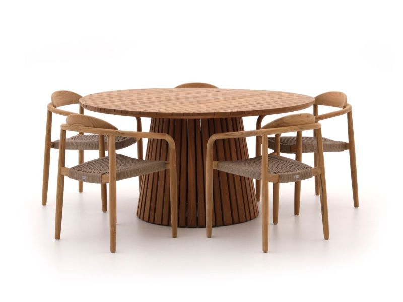 Bellagio Berbaro/Santa Severina ø150cm dining tuinset 6-delig stapelbaar - Laagste prijsgarantie!