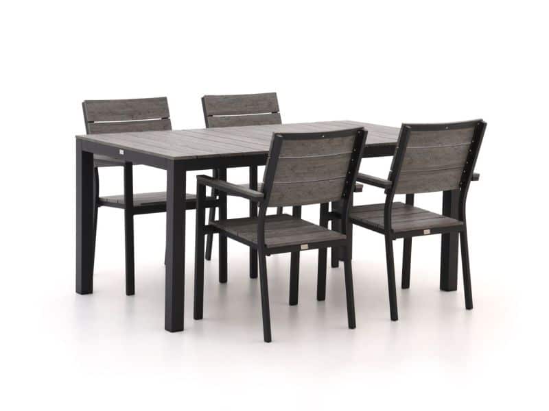 Bellagio Fidenza 160cm dining tuinset 5-delig stapelbaar - Laagste prijsgarantie!