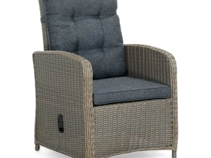 Bilbao dining tuinstoel | wicker | verstelbaar | Ash Grey