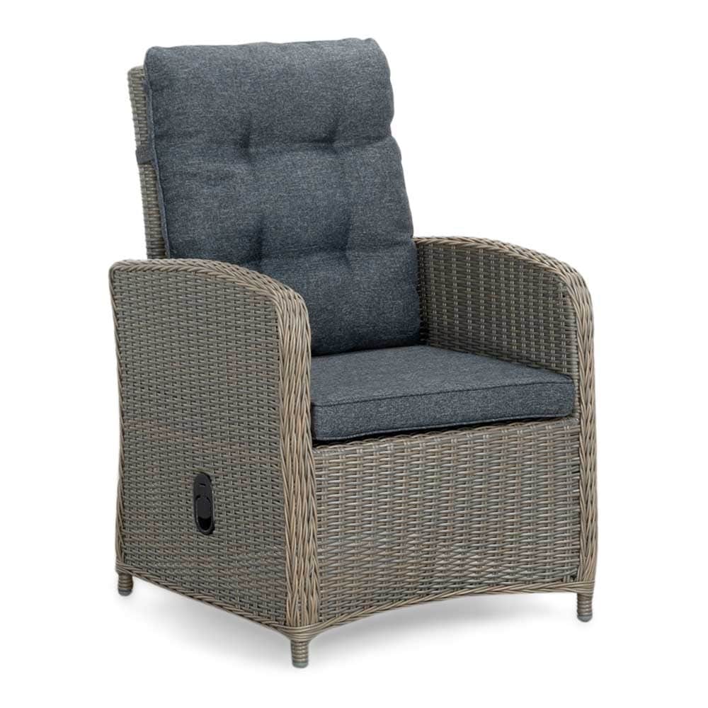 bilbao dining tuinstoel | wicker | verstelbaar | ash grey