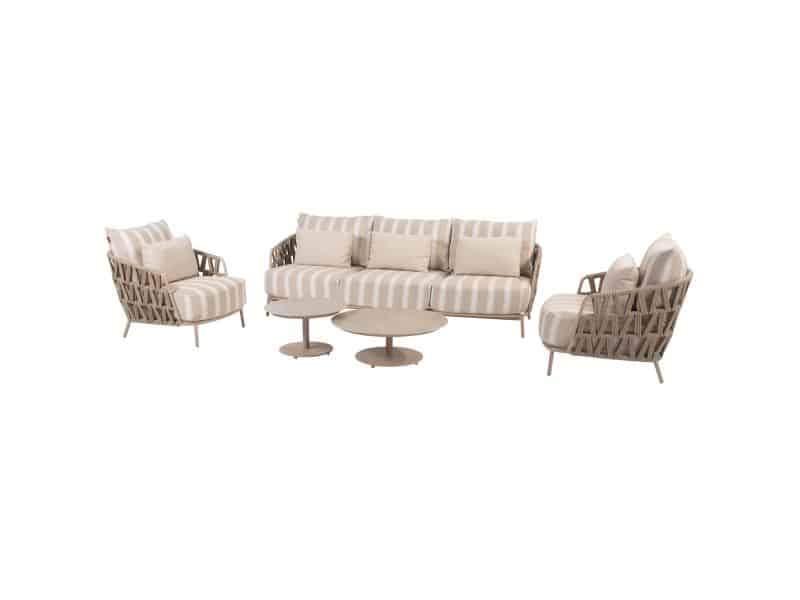 Boaz Beverly stoel bank loungeset 5 delig latte 4 Seasons Outdoor