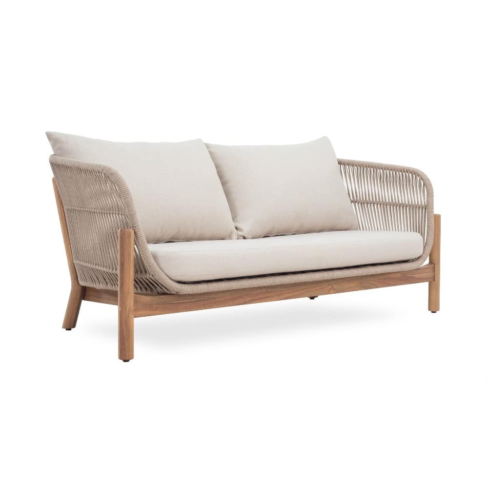 braga 2 zits tuinbank | touw + hardhout | zand | 168cm