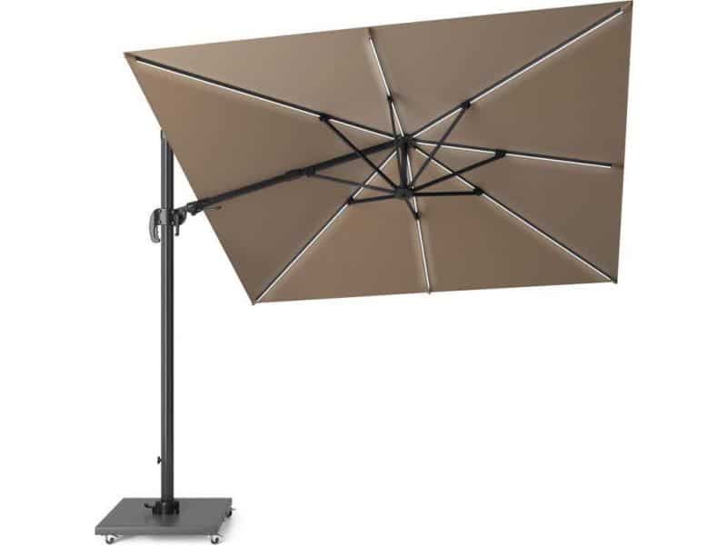 Challenger T2 glow zweefparasol 300x300 cm taupe