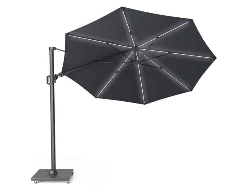 Challenger T2 glow zweefparasol 350 cm rond antraciet
