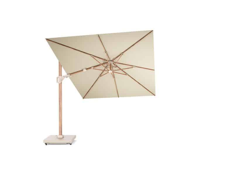 Challenger T2 premium parasol 350x260 cm teak champagne