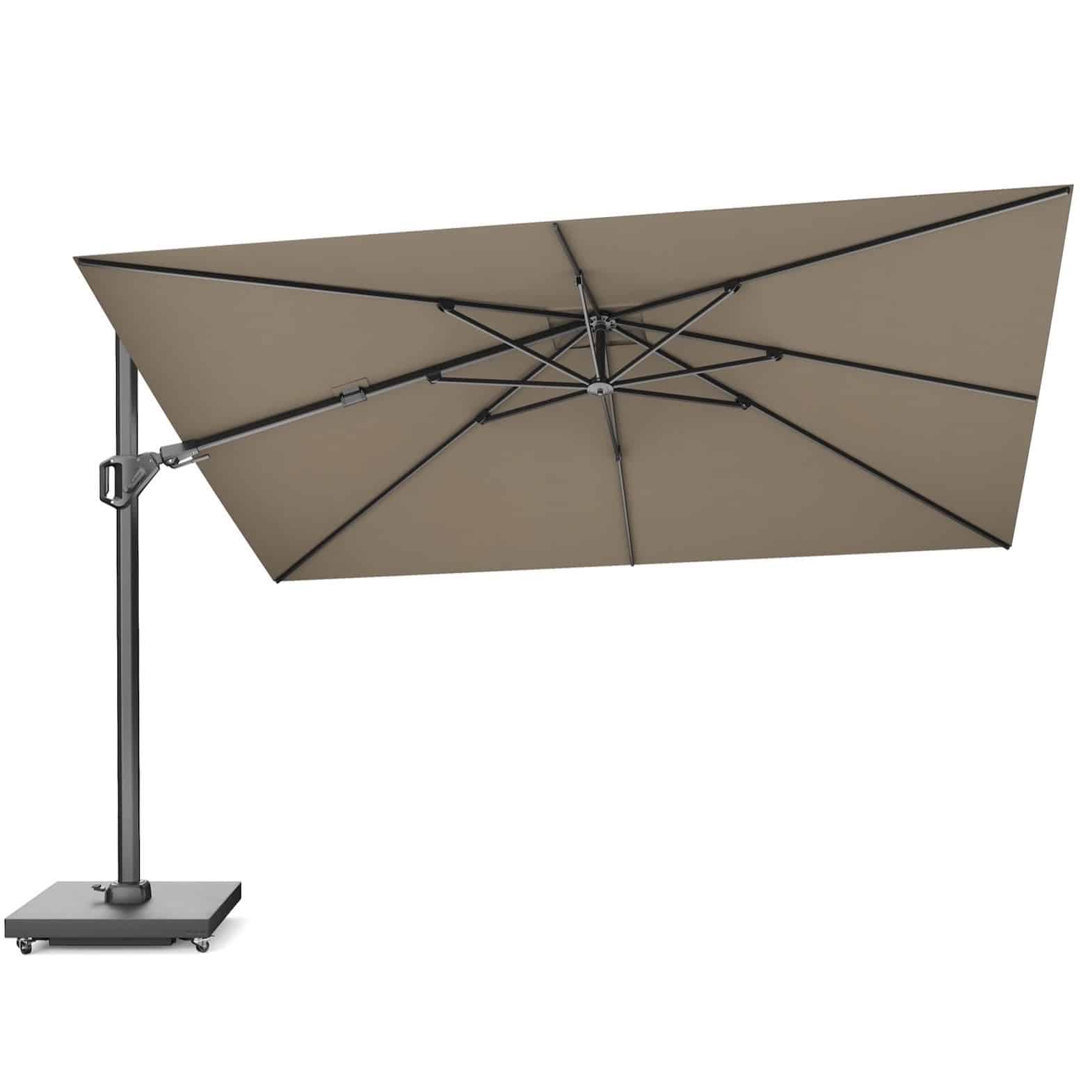 challenger t2 premium zweefparasol 260×350 cm havana