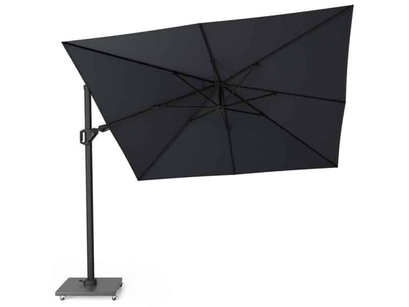 Challenger T2 premium zweefparasol 300x300 cm matt black mast jet black