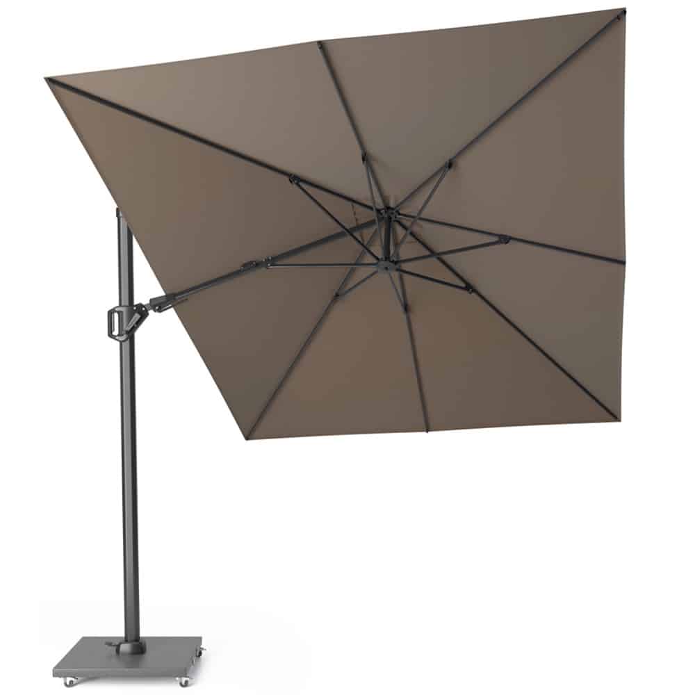 challenger t2 premium zweefparasol 350×260 cm havanna