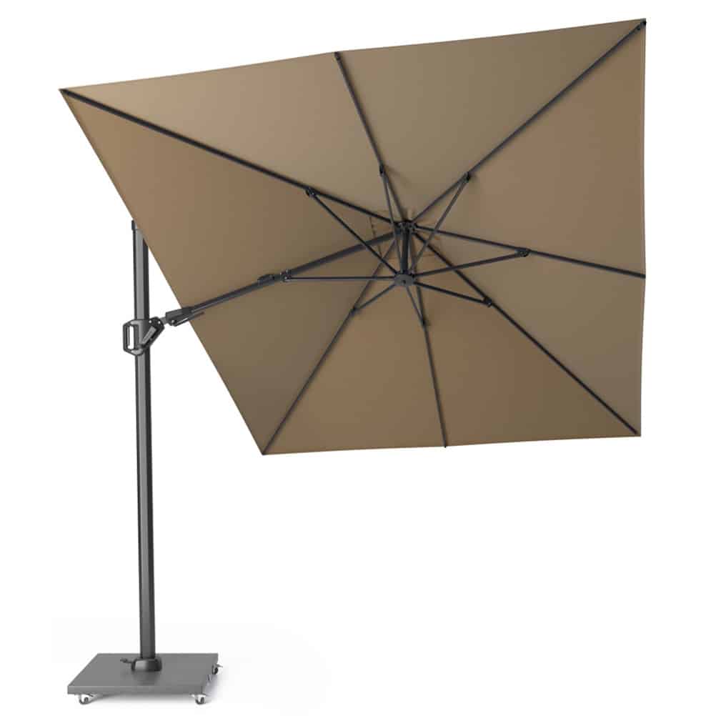 challenger t2 zweefparasol 350×260 cm taupe