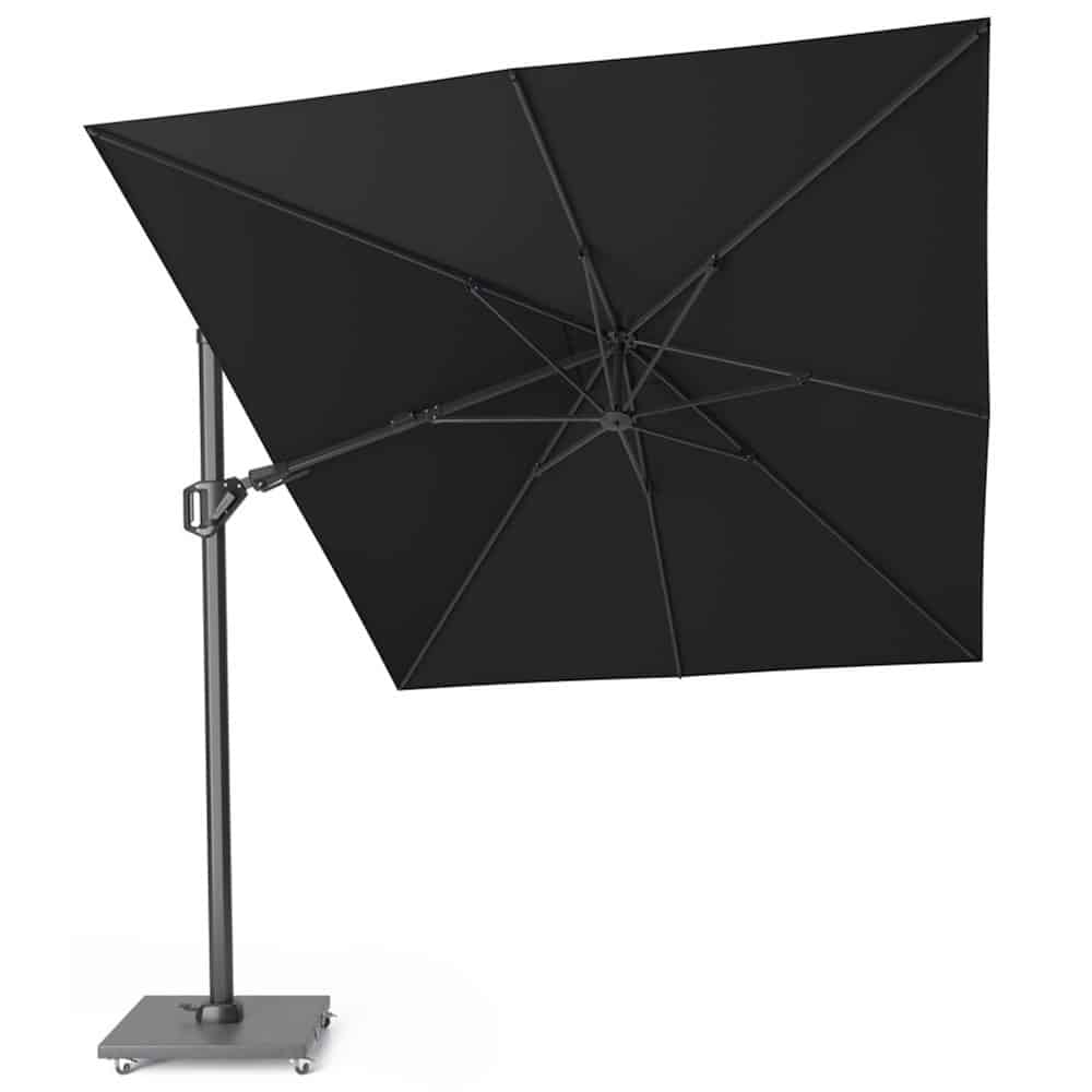 challenger t2 zweefparasol 350×260 cm zwart