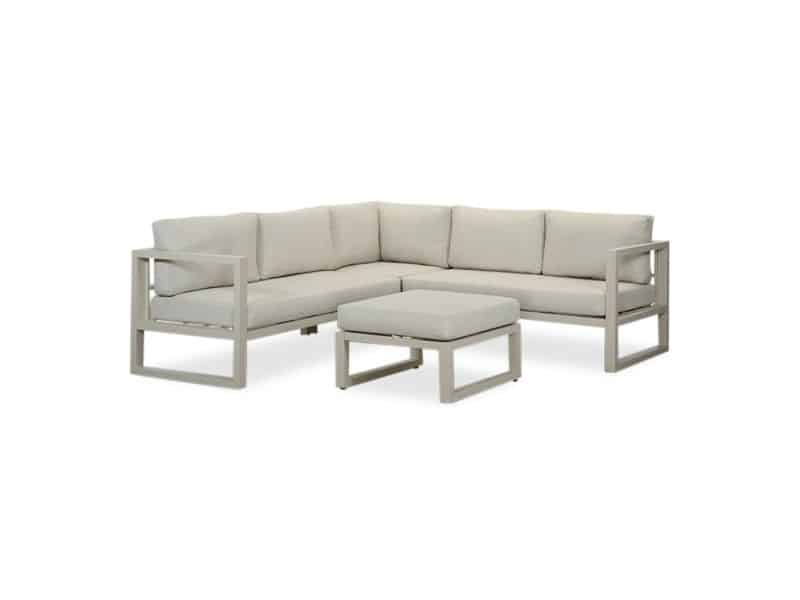 Cordoba hoek loungeset 6 personen | aluminium | beige | 4-delig - 228x228cm