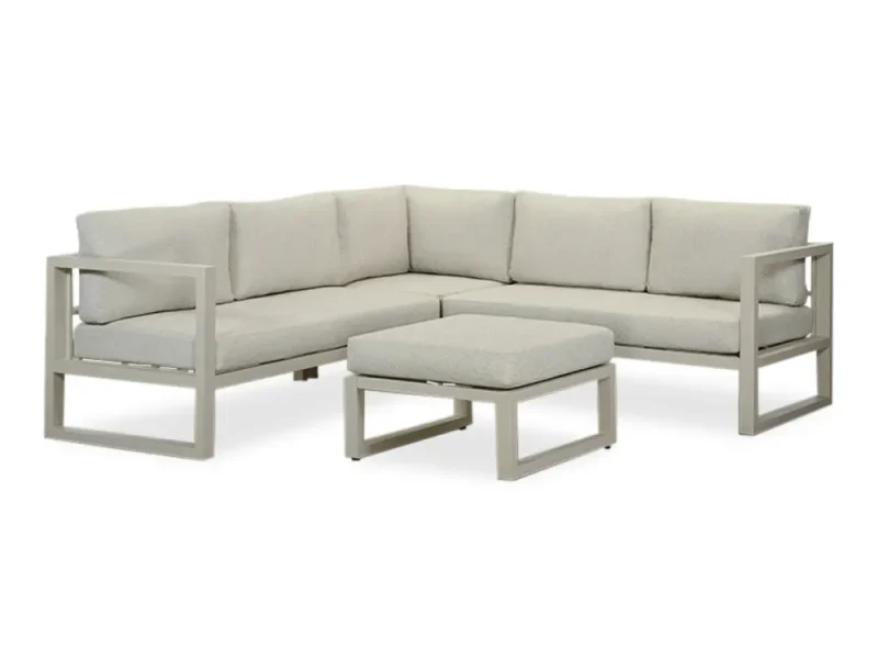 Cordoba hoek loungeset 6 personen | aluminium | beige | 4-delig - 228x228cm