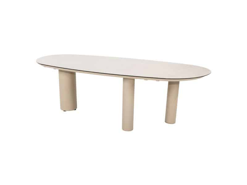 Denia dining tuintafel 240x105xH75 cm met 3 poten printed ceramic latte Taste 4SO