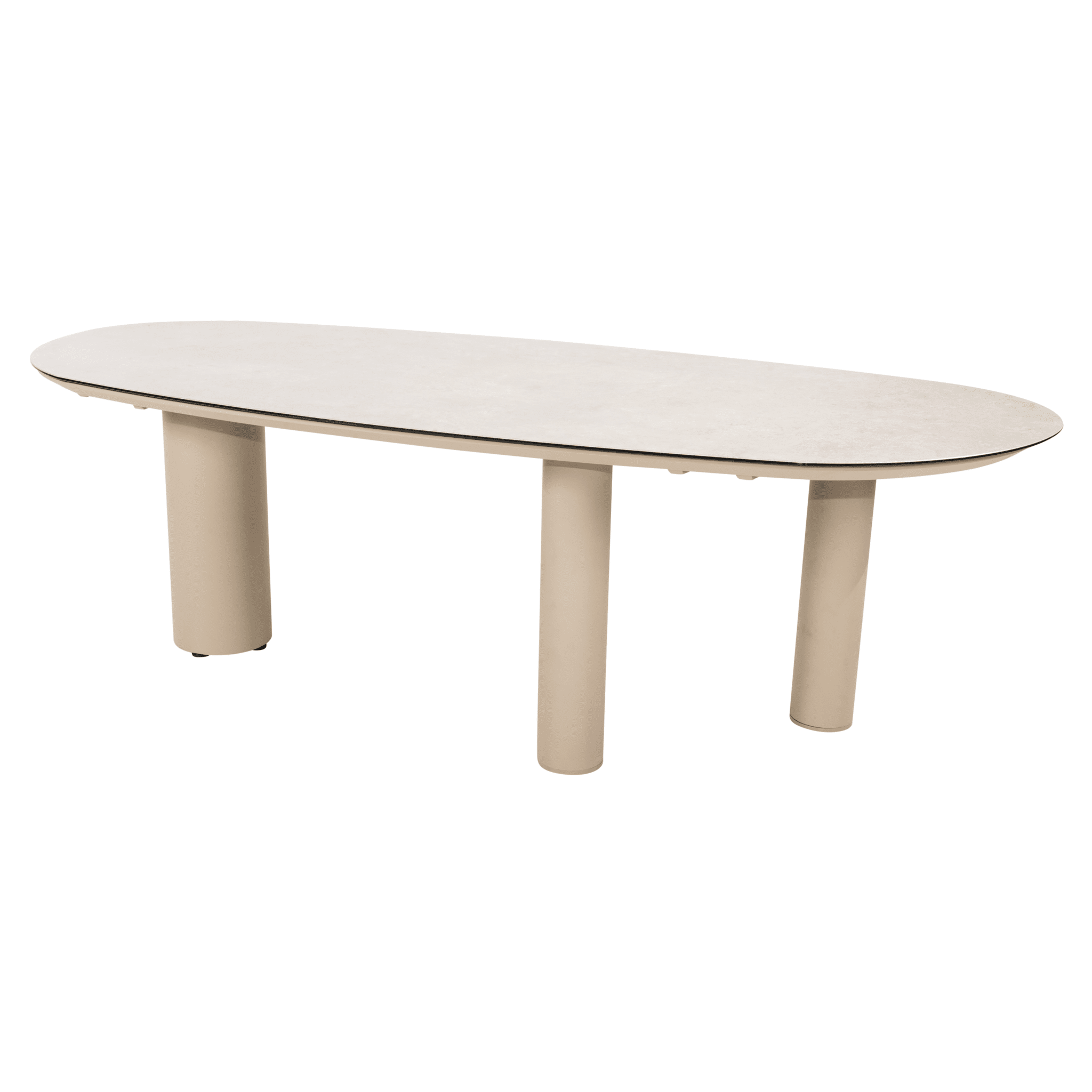denia dining tuintafel 240x105xh75 cm met 3 poten printed ceramic latte taste 4so