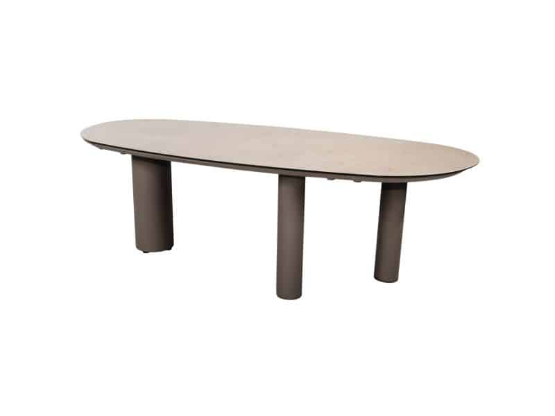 Denia dining tuintafel 240x105xH75 cm met 3 poten printed ceramic terre Taste 4SO