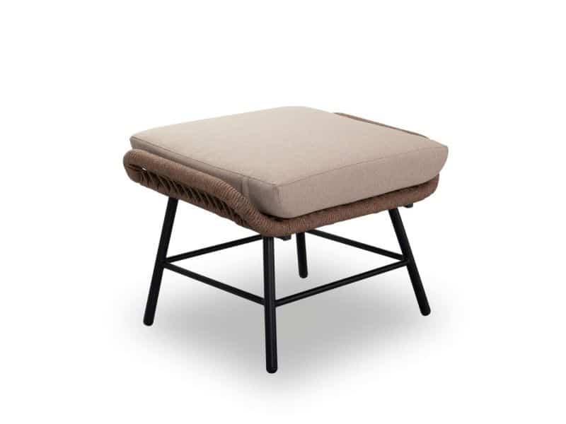 Dex voetenbank | touw + aluminium | Sahara Dust