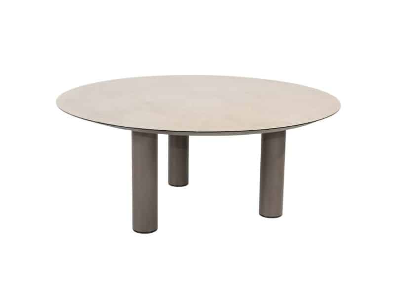 Donato low dining tuintafel met 3 poten 160xH69 cm printed ceramic terre Taste 4SO