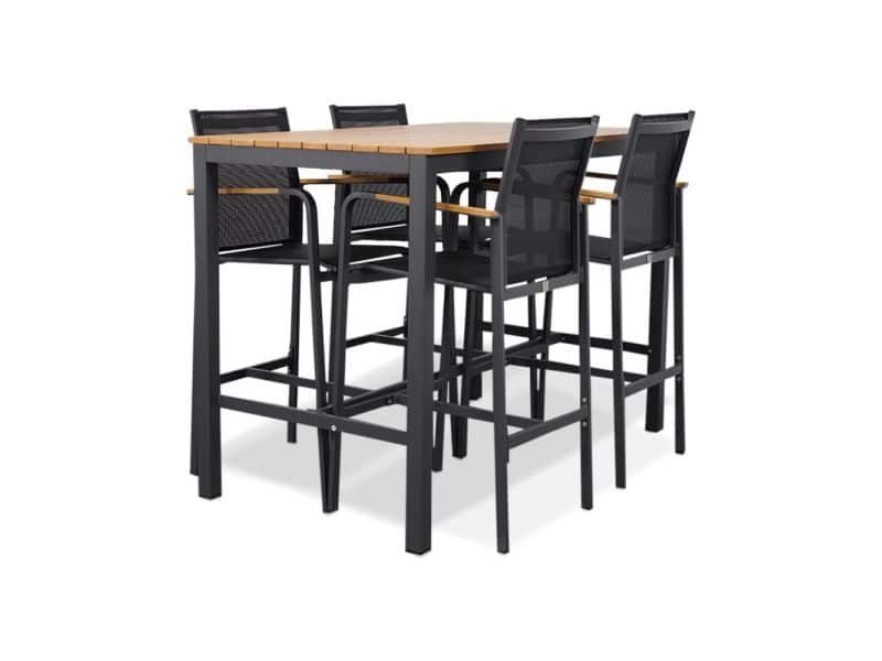 Douglas barset 5-delig | aluminium | antraciet | 150cm