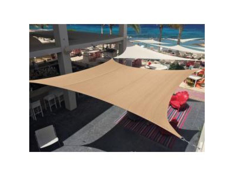 Express schaduwdoek waterdicht vierkant beige 4.2 x 4.2 meter