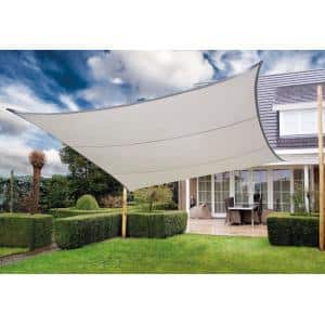 express schaduwdoek waterdicht vierkant zilvergrijs 4.2 x 4.2 meter