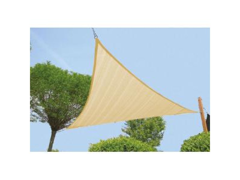 Express schaduwdoek wind doorlatend zandbeige 5.5 x 5.5 meter