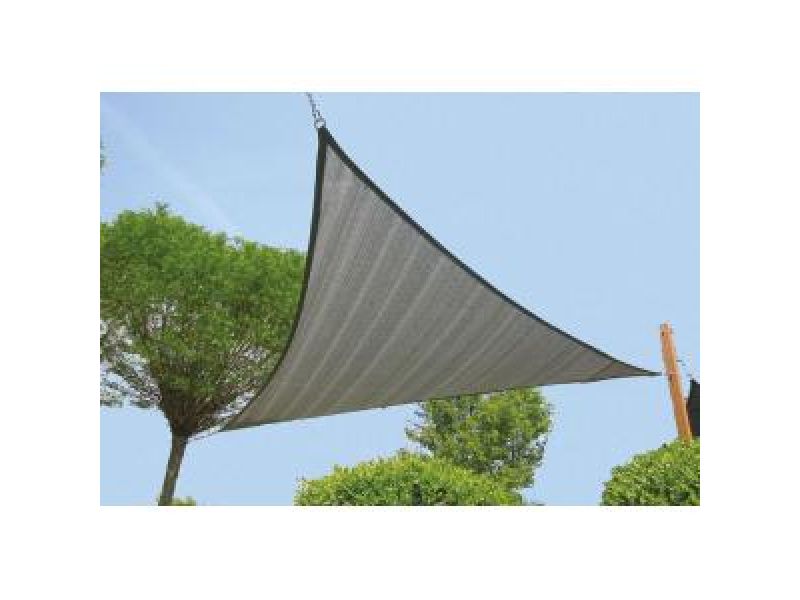 Express schaduwdoek wind doorlatend zilvergrijs 5.5 x 5.5 meter