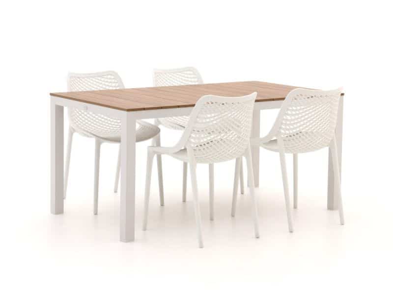 Forza Ripi/Fidenza 160cm dining tuinset 5-delig stapelbaar - Laagste prijsgarantie!