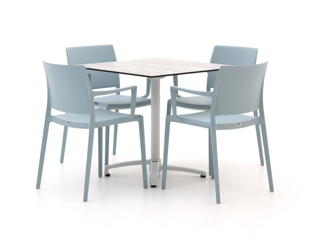 forza sile/canzo 80cm dining tuinset 5 delig stapelbaar inklapbaar laagste prijsgarantie!