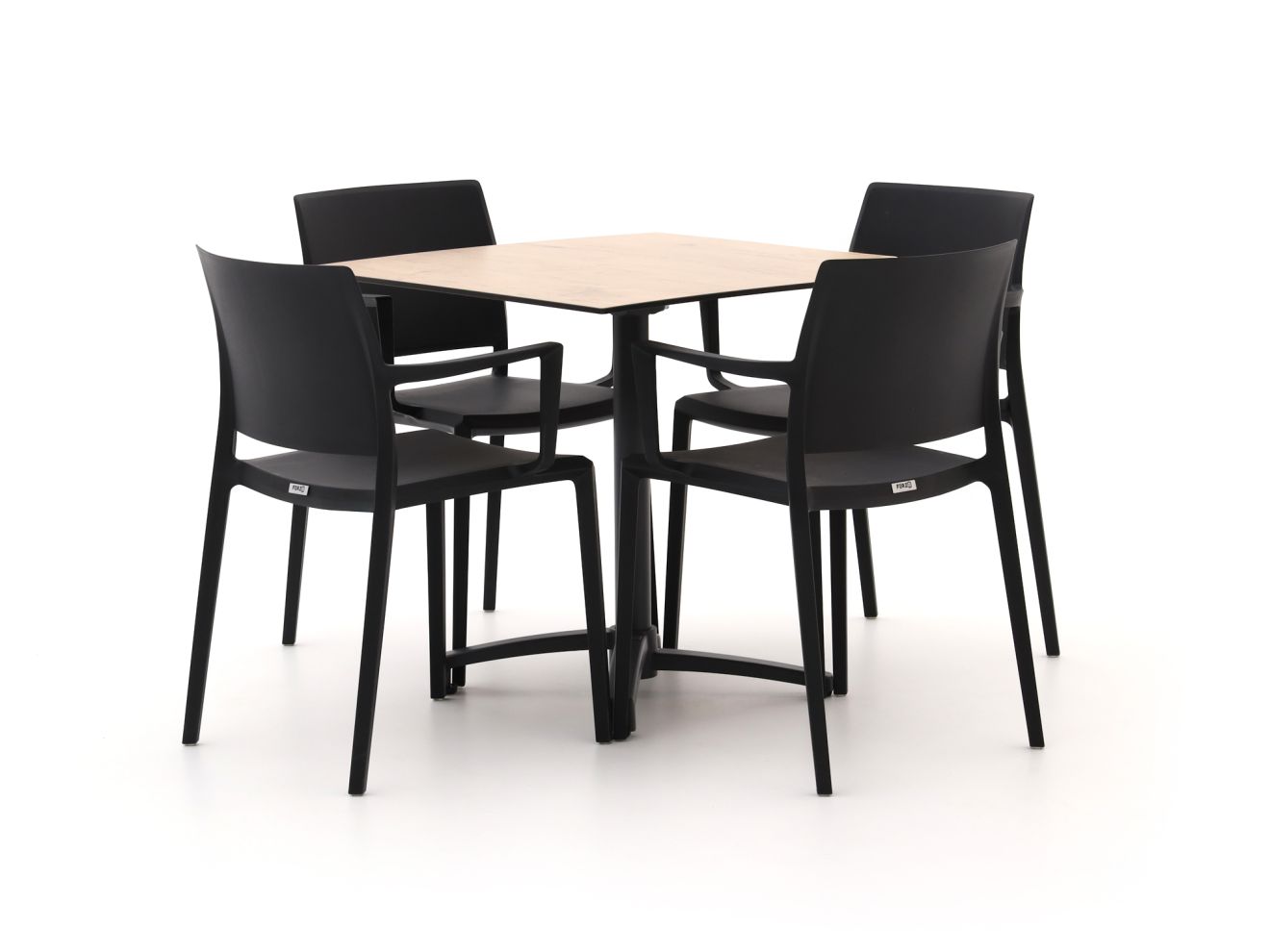 forza sile/canzo 80cm dining tuinset 5 delig stapelbaar inklapbaar laagste prijsgarantie!