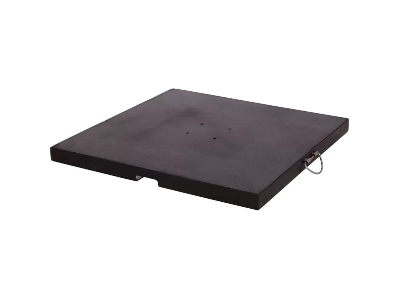 Granietplaat Polish 120kg zwart, afstand gaten diagonaal 16cm