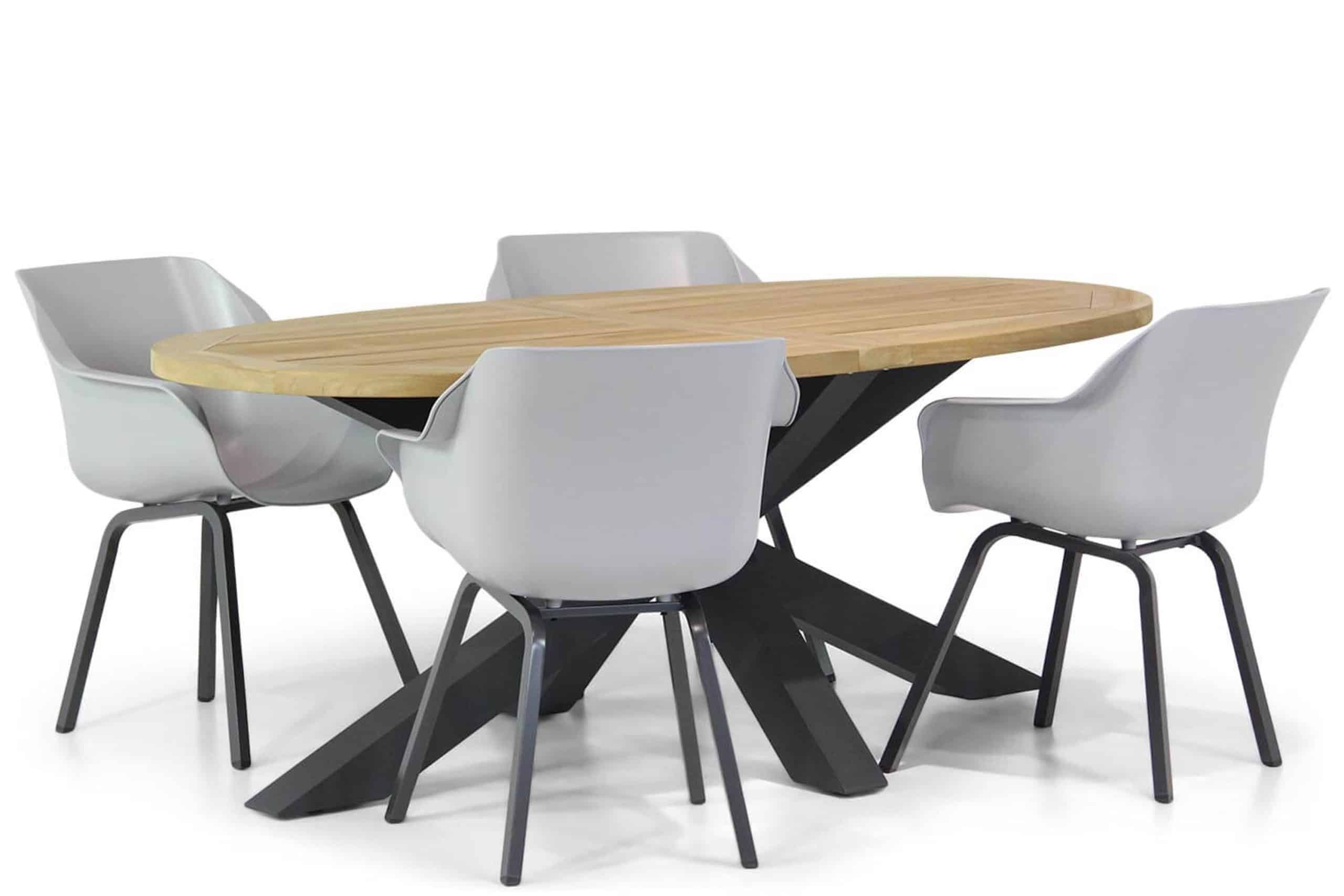 hartman sophie element/brookline 200 cm ovaal dining tuinset 5 delig