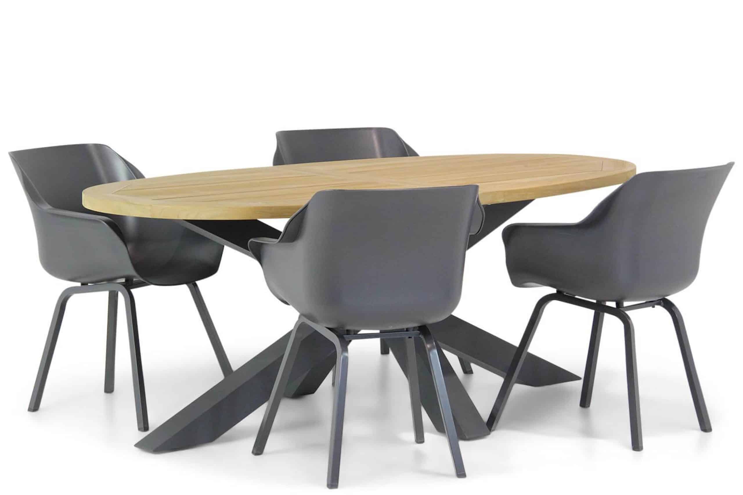 hartman sophie element/brookline 200 cm ovaal dining tuinset 5 delig