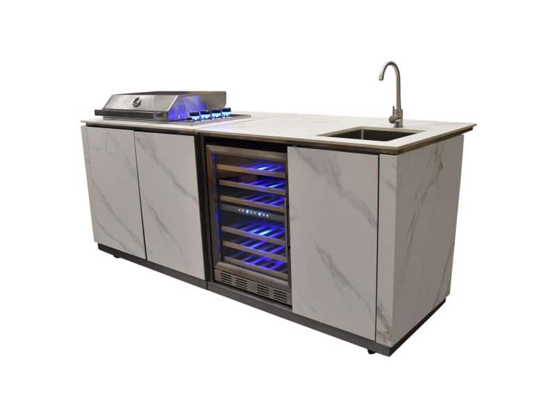Horizon Bar en Grill buitenkeuken 243x95xH114 cm wit
